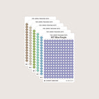 Tiny (4mm) Tracking Dot Stickers: Standard Color Palette