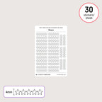 Tiny (4mm) Rating Stickers: Blank Stars