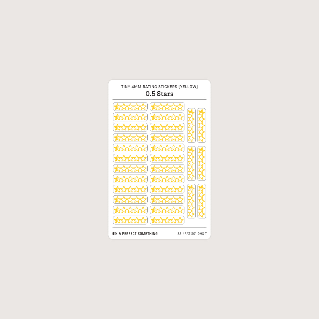 Tiny (4mm) Rating Stickers: Yellow Stars
