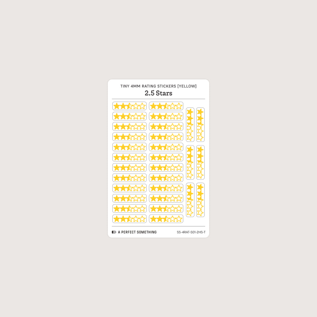 Tiny (4mm) Rating Stickers: Yellow Stars