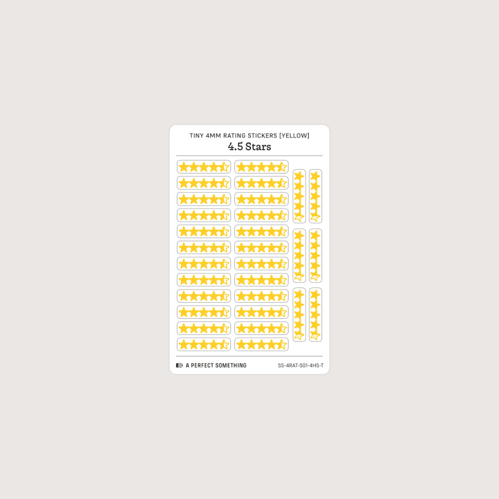 Tiny (4mm) Rating Stickers: Yellow Stars