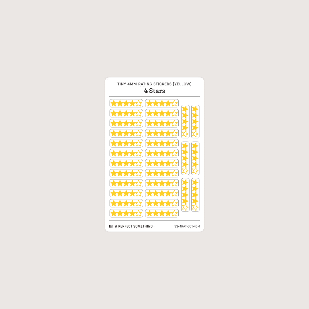 Tiny (4mm) Rating Stickers: Yellow Stars