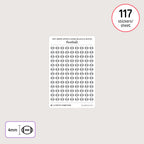 Tiny (4mm) Sports Icon Stickers (Black and White)