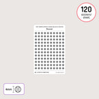 Tiny (4mm) Sports Icon Stickers (Black and White)