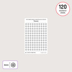 Tiny (4mm) Sports Icon Stickers (Black and White)