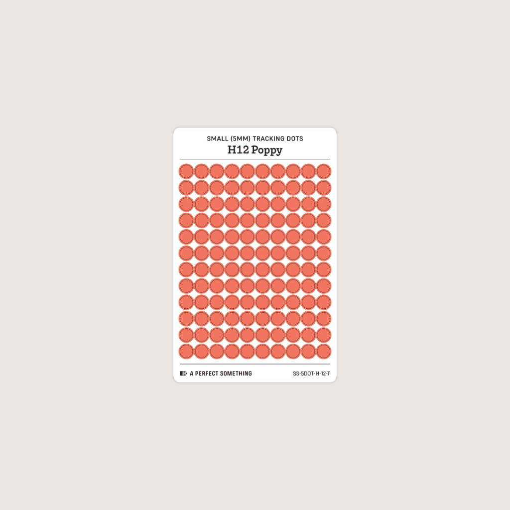 Small (5mm) Tracking Dot Stickers: Hobonichi Color Palette