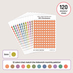 Small (5mm) Tracking Dot Stickers: Hobonichi Color Palette
