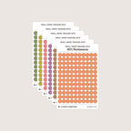 Small (5mm) Tracking Dot Stickers: Hobonichi Color Palette