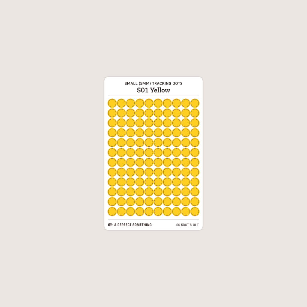 Small (5mm) Tracking Dot Stickers: Standard Color Palette