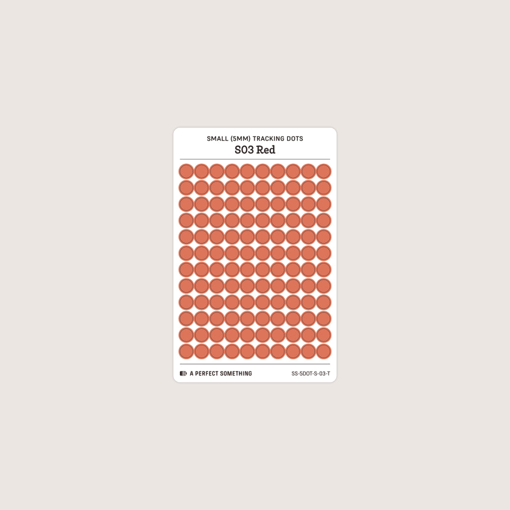 Small (5mm) Tracking Dot Stickers: Standard Color Palette