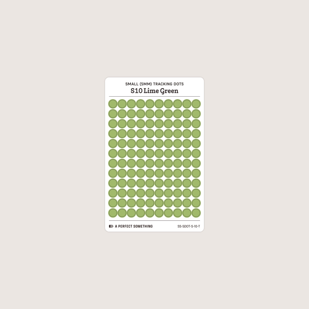 Small (5mm) Tracking Dot Stickers: Standard Color Palette
