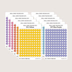 Small (5mm) Tracking Dot Stickers: Standard Color Palette