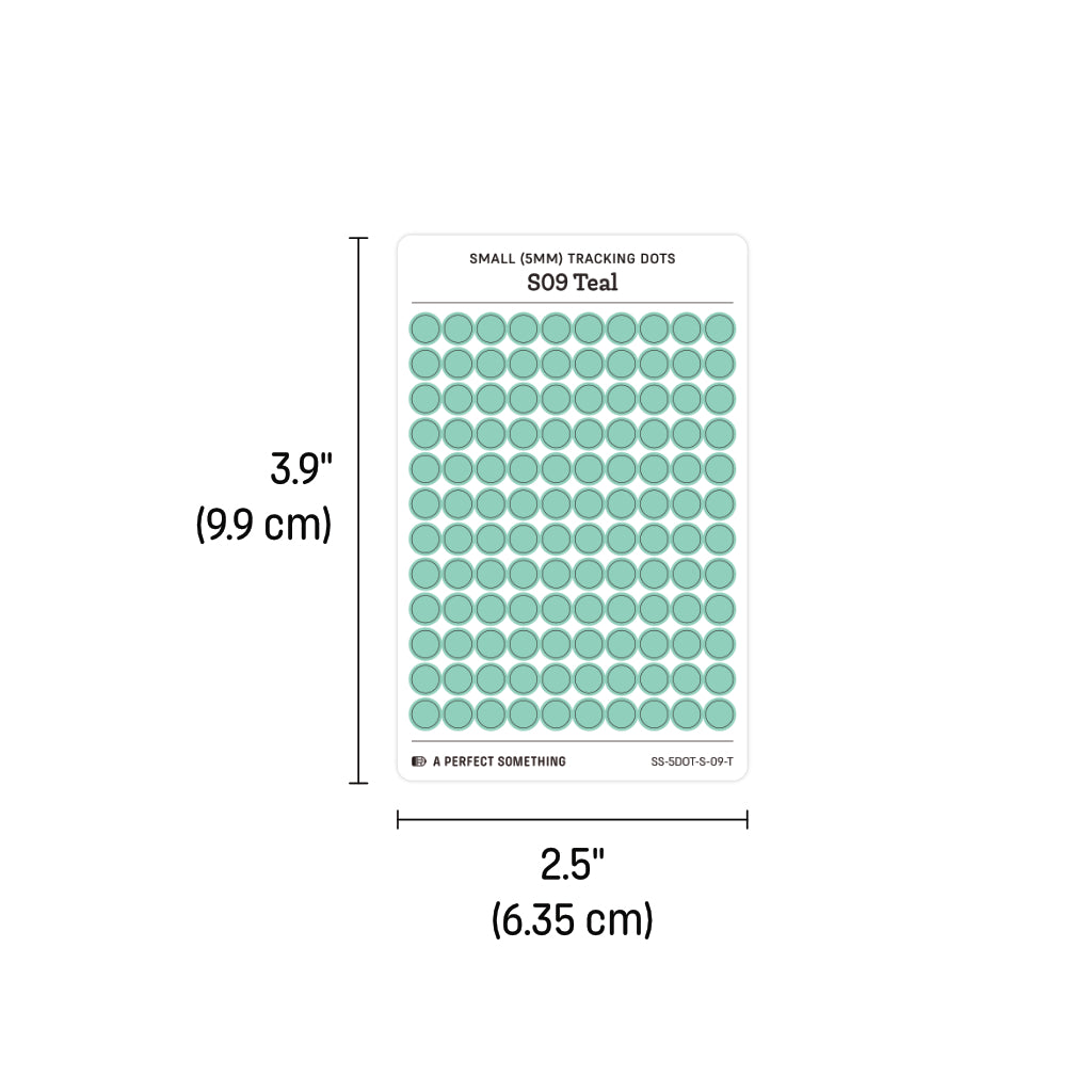 Small (5mm) Tracking Dot Stickers: Standard Color Palette