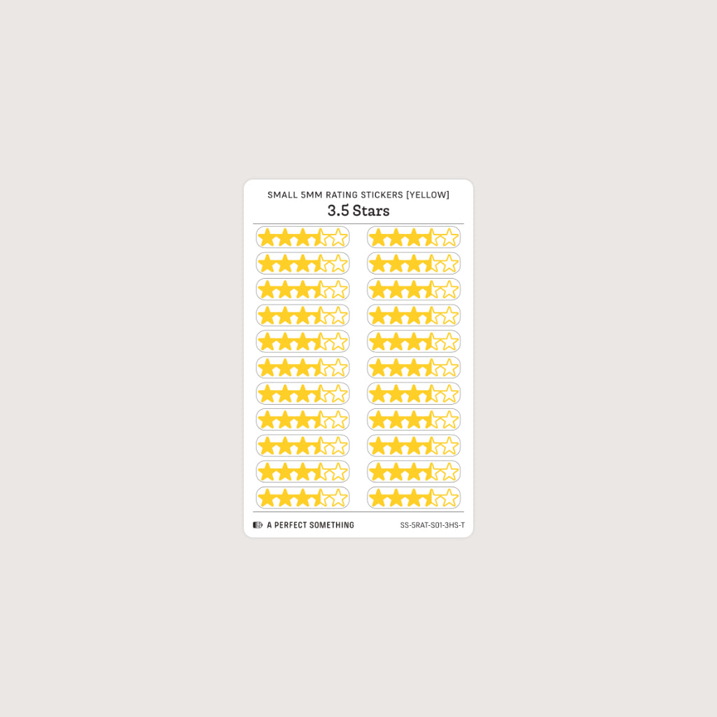 Small (5mm) Rating Stickers: Yellow Stars
