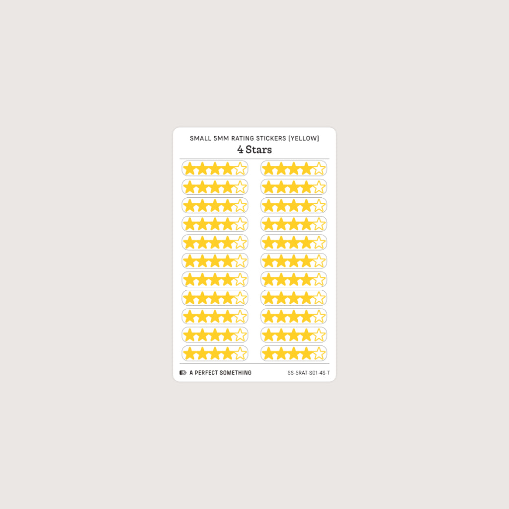 Small (5mm) Rating Stickers: Yellow Stars