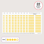 Small (5mm) Rating Stickers: Yellow Stars